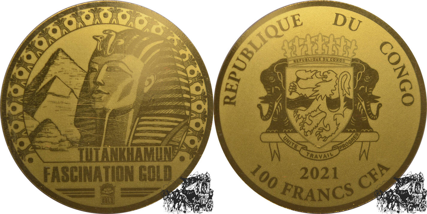 Kongo Francs Cfa Francs Tutankhamun Oz Pp