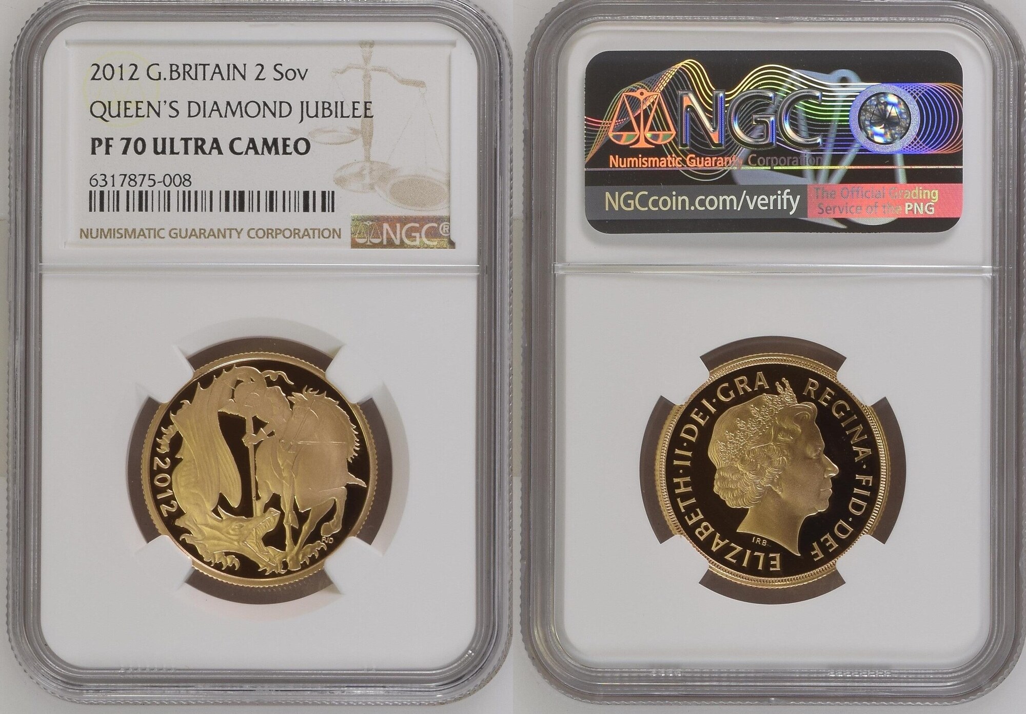 G BRITAIN 2SOV 2012 Diamond Jubilee NGC PF 70 ULTRA CAMEO MA Shops