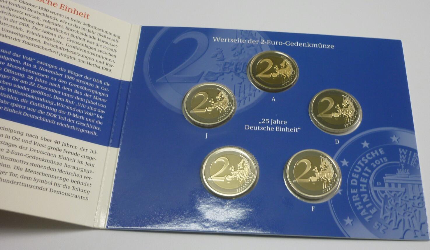 Deutschland Brd Germany X Euro A J Gedenkm Nzen Set