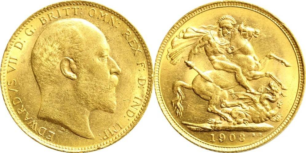 Gro Britannien Pound Sovereign Edward Vii London