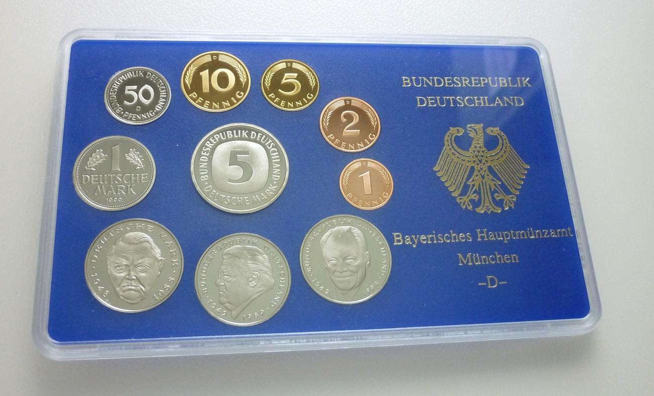 Deutschland BRD Germany 12 68 DM 1999 D Kursmünzensatz PP im