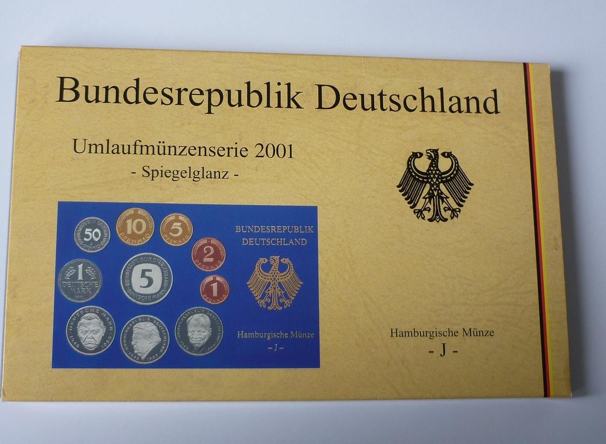 Deutschland BRD Germany 12 68 DM 2001 J DM Kursmünzensatz Set PP im