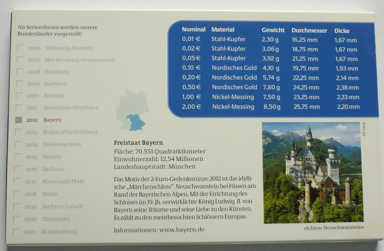 Deutschland Brd Germany Euro F Offizieller Euro