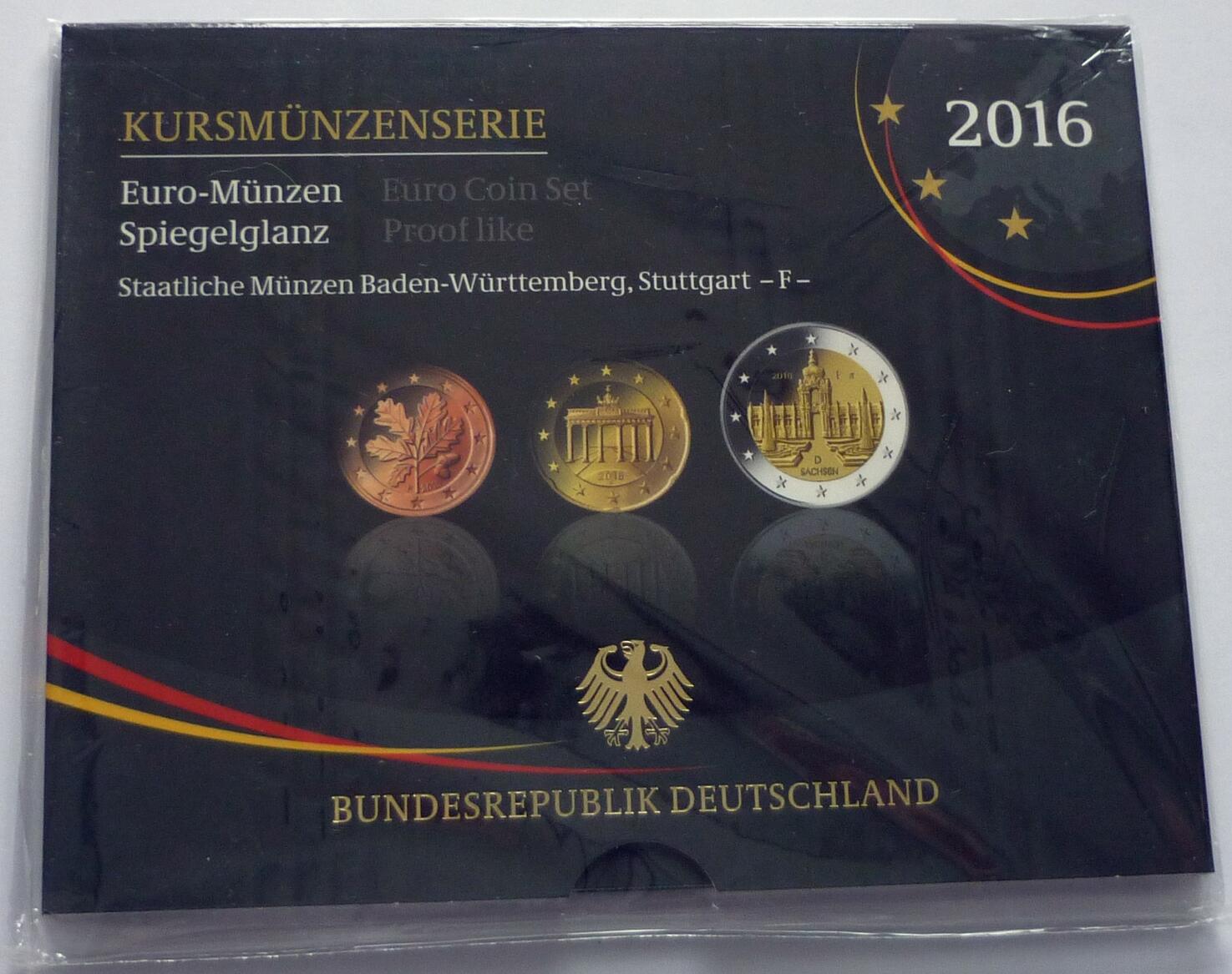 Deutschland BRD Germany 5 88 Euro 2016 F Offizieller Euro