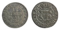 Deutschland, Sachen, Kurfürstentum 1/12 Taler Friedrich August II. 1733-1763 König von Polen