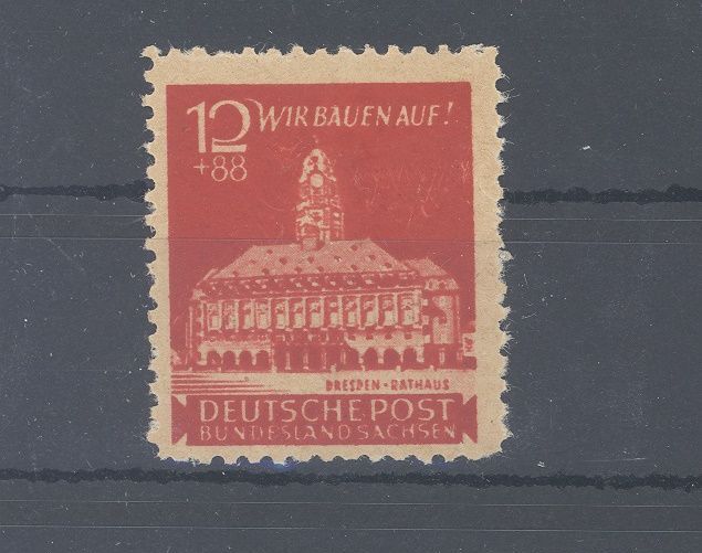 Deutschland Ab 1945 SBZ Michel Nummer 65 A AG 12 Pfg Druck Gummiseite