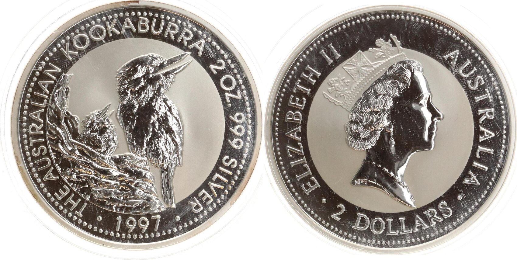 Australien 2 Dollars 1997 Kookaburra 2 Unzen Silber St MA Shops