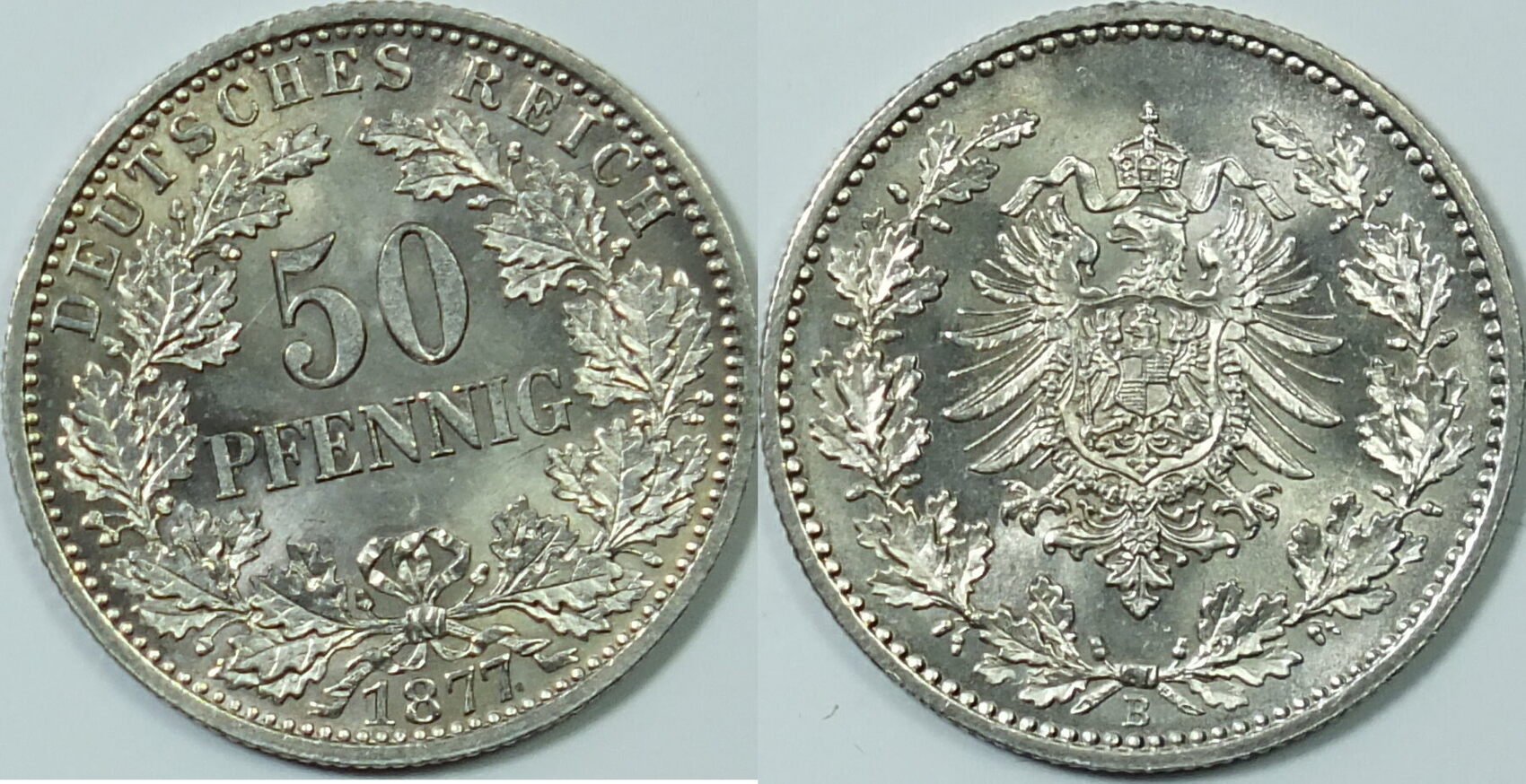 Kaiserreich 50 Pfennig 1877 B St MA Shops