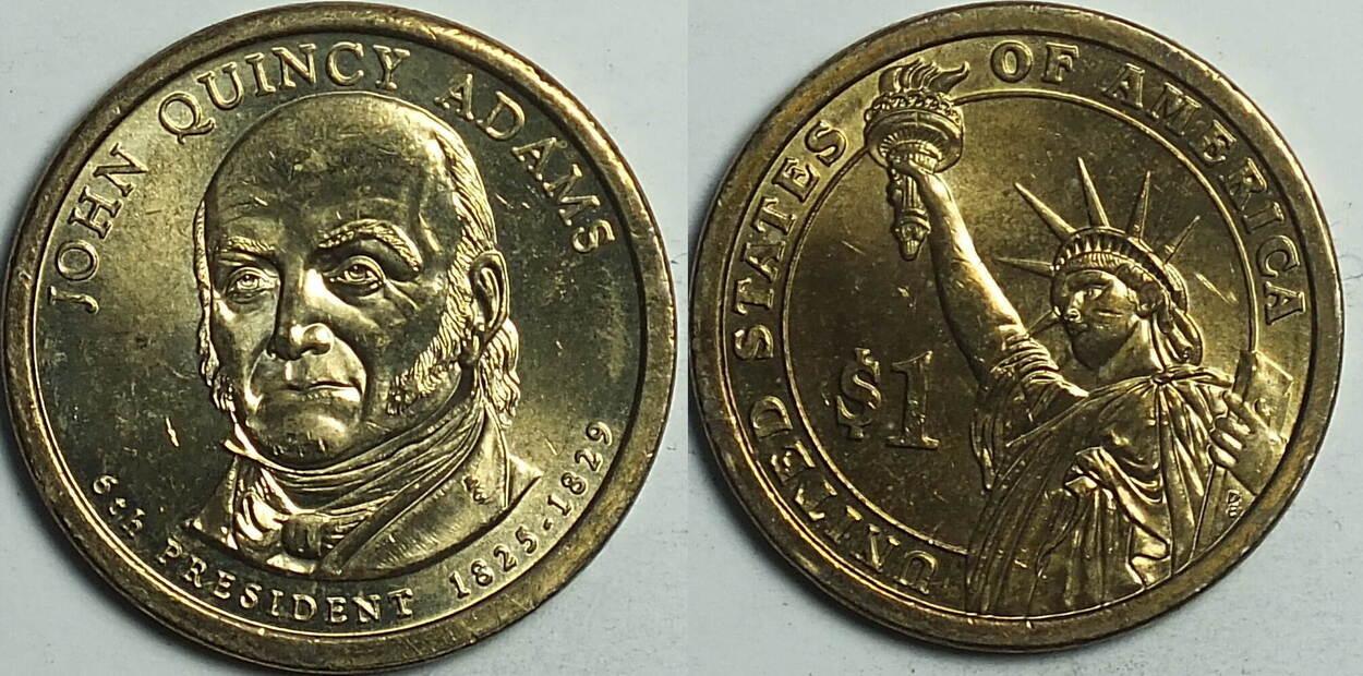 Usa P John Quincy Adams Vz St Bfr Unc Ma Shops