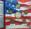 USA Jahressatz USA 5 x 25 Cent sowie 1 $ Walking Liberty Silber