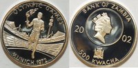 Sambia 500 Kwacha Olympischen Spiele München 1972