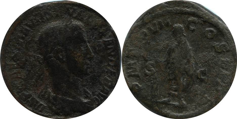 Römische Kaiserzeit Æ Medallic Sestertius 222 235 AD SEVERUS ALEXANDER