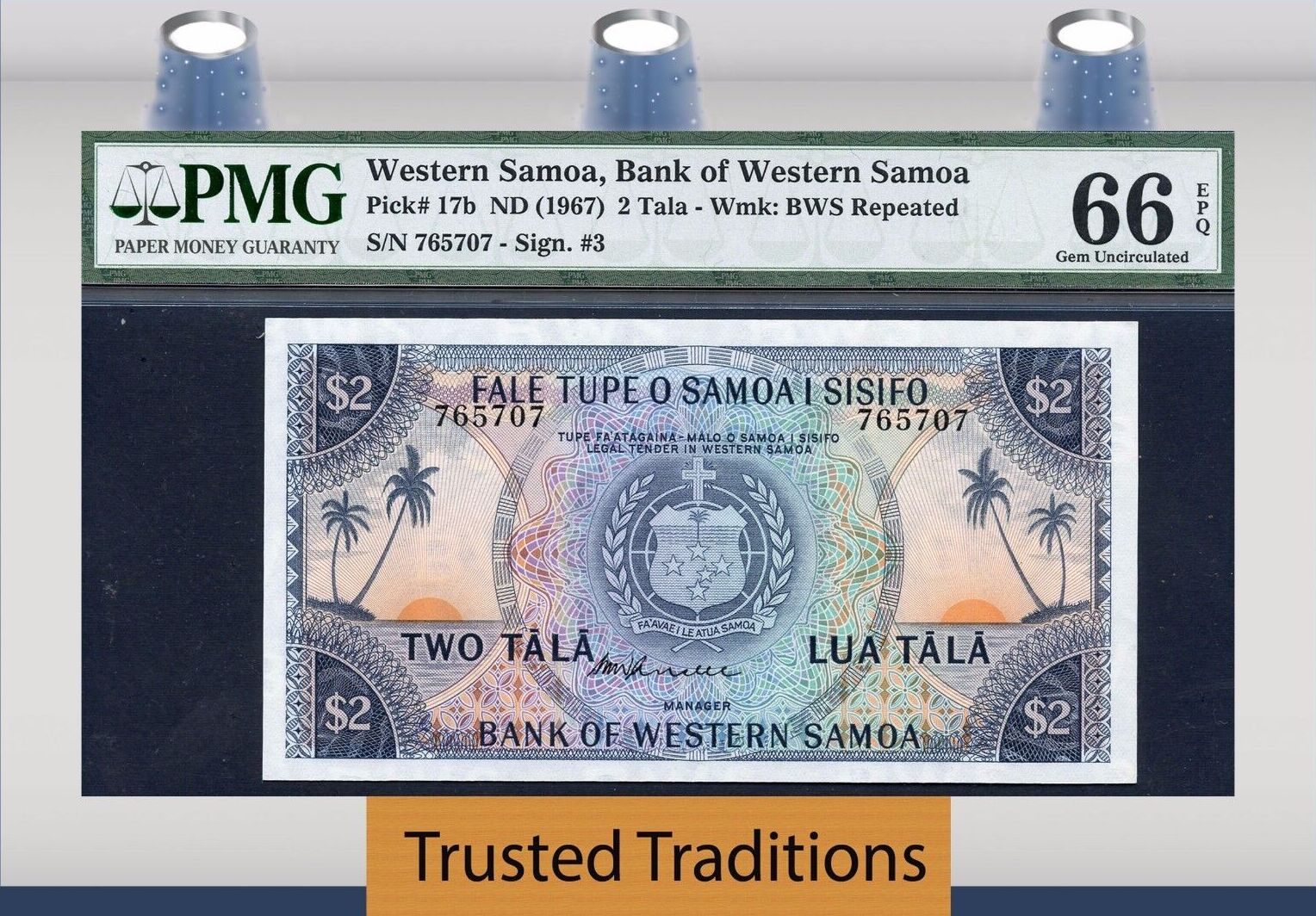 Welt Banknoten Tala Tt Pk B Western Samoa Pmg Epq Gem