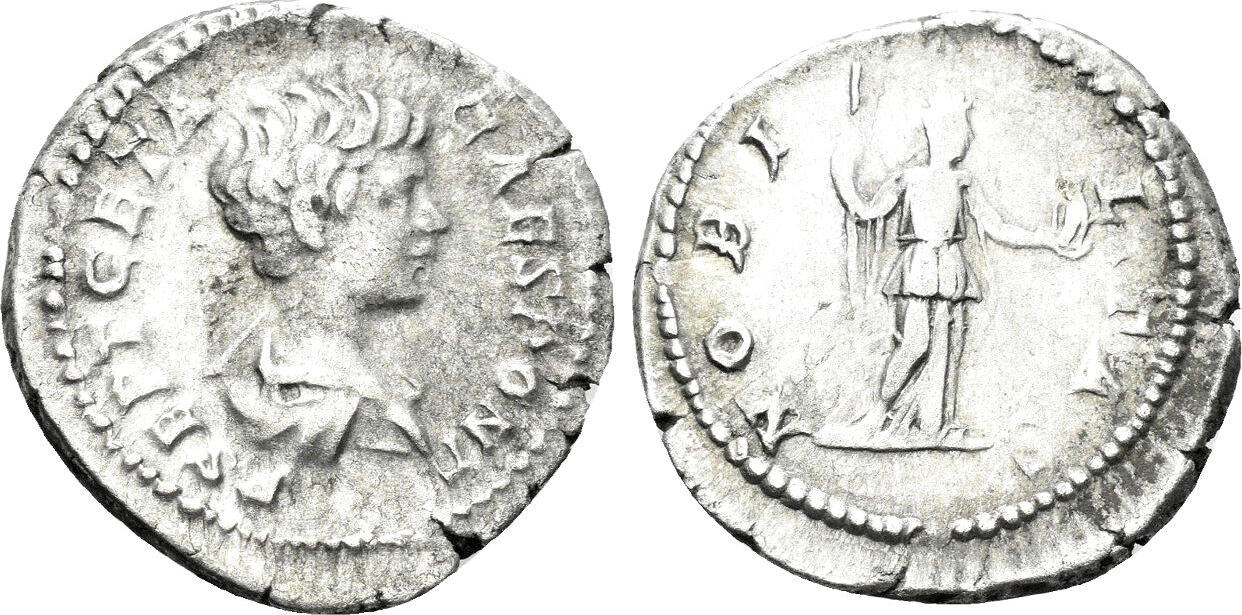 Roman Empire Denarius Geta As Caesar 198 209 AD Nobilitas Holding