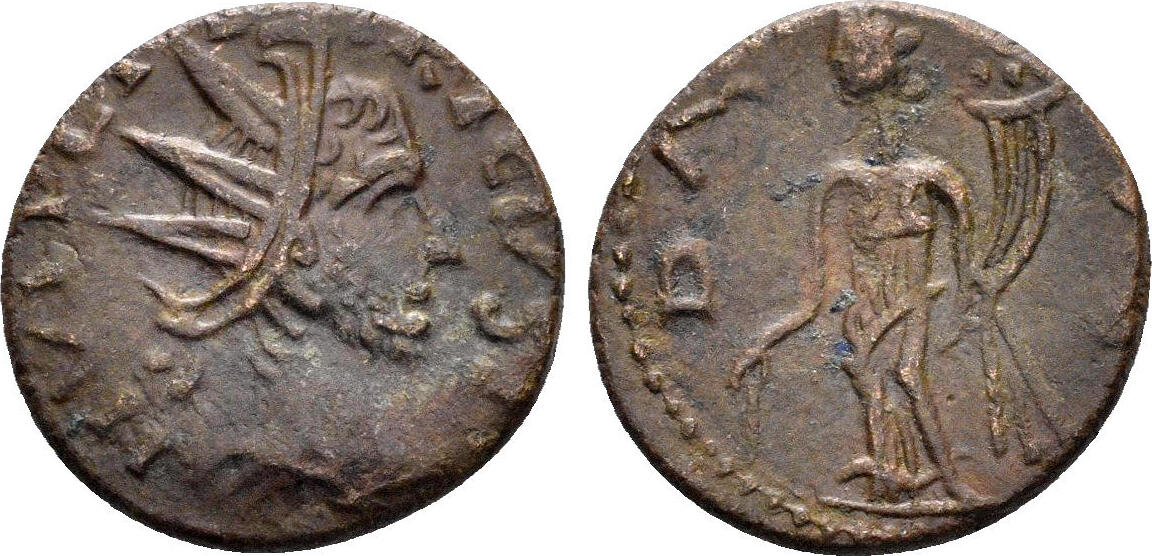 Roman Empire Antoninianus Tetricus I Ad Barbarous Issue