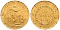 Frankreich 20 Francs Gold Dritte Republik 1870-1940. Bild