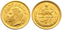 Iran 1/2 Pahlavi SH Gold Mohammed Reza Pahlevi, Shah 1941-1979. Bild