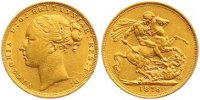 Großbritannien Sovereign Gold Victoria 1837-1901.