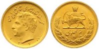 Iran 1/2 Pahlavi SH Gold Mohammed Reza Pahlevi, Shah 1941-1979.
