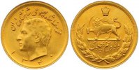 Iran 2 1/2 Pahlavi SH Gold Mohammed Reza Pahlevi, Shah 1941-1979.