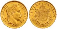 Frankreich 20 Francs Gold Napoleon III. 1852-1870.