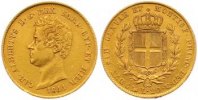 Italien-Sardinien 20 Lire Gold Carlo Alberto 1831-1849.