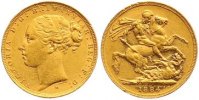 Großbritannien Sovereign Gold Victoria 1837-1901.