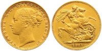 Großbritannien Sovereign Gold Victoria 1837-1901.
