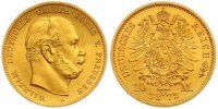 Preußen 10 Mark Gold Wilhelm I. 1861-1888.