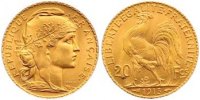 Frankreich 20 Francs Gold Dritte Republik 1870-1940.