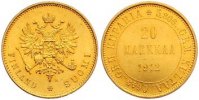 Finnland 20 Markkaa Gold Nikolaus II. von Russland 1894-1917.