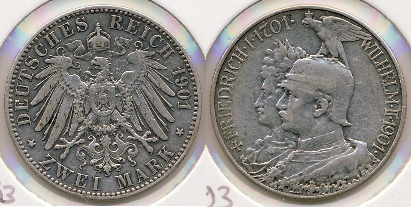 Reichsmark A Kaiserreich Preussen Friedrich I Wilhelm