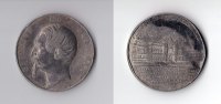 Frankreich Zinnmedaille "Napoleon III - Palais de l'industrie 1855"