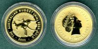 Australien 25 Dollars Australien Nugget 1/4 oz. Zwei Känguruhs / Beizeichen "Expo Hannover"