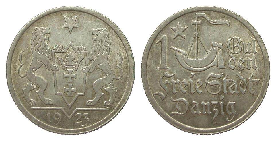 Kolonien und Nebengebiete 1 Gulden Danzig 1923 gutes vorzüglich MA Shops