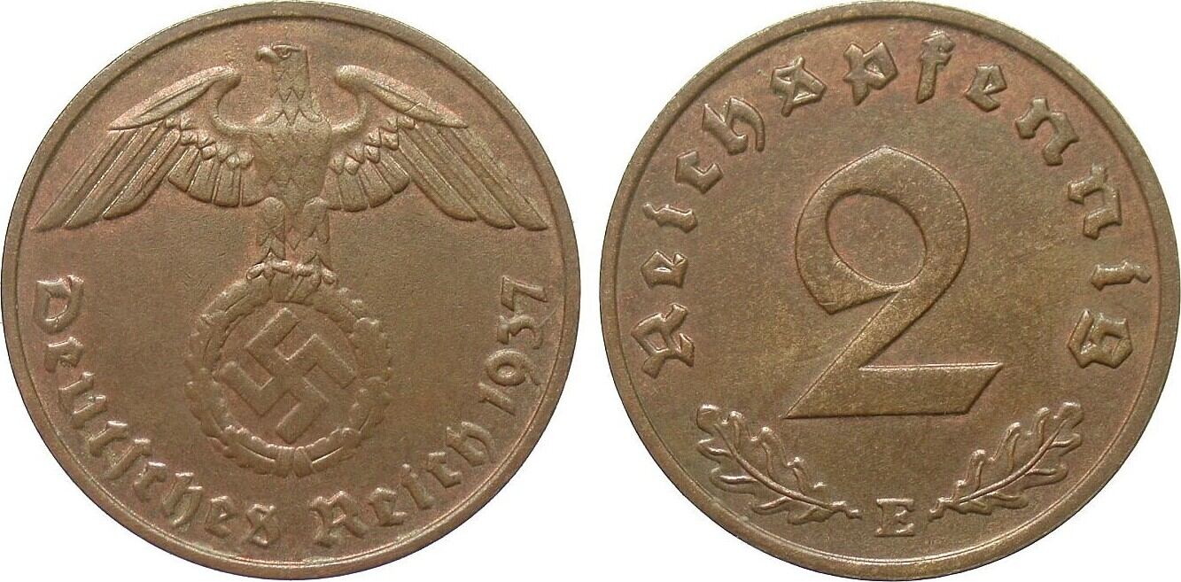 Drittes Reich Pfennig E Vorz Glich Stempelglanz Ma Shops