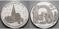 Steinheim/Westfalen Medaille<br>14,87g <br>fein<br>35mm Ø Medaille in Silber, Weihnachten 1991, St.Marienkirche, inkl. Kapsel&Etui& Zerti.