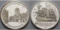 Borgentreich Medaille<br>14,79g <br>fein<br>35mm Ø Medaille in Silber, Weihnachten 1993, Borgentreich inkl. Kapsel&Etui& Zertifikat