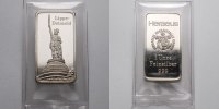 Lippe Detmold 31,1 Gramm Silberbarren stgl 31,1g,Hermannsdenkmal,Heraeus Barren-<b>eingeschweißt, im Etui