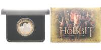 Neuseeland 1 Dollar The Hobbit - Bilbo Baggins, <b> 1. vergoldete Münze zum Kinofilm 2012,