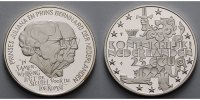Niederlande 25,09g roh<br> 38mm Ø 25 ECU - Prinzessin Juliana und Prinz Bernhard,