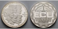Niederlande 25,09 g roh<br> 38 mm Ø 25 ECU - Königsfamilie,