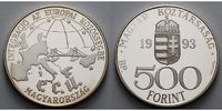 Ungarn 31,42 g roh<br> 38 mm Ø ECU / 500 Forint - Kettenbrücke,