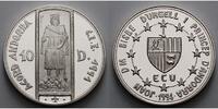 Andorra 31,50 g roh<br> 38 mm Ø ECU / 10 Dinar - Petrus III.