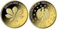 Deutschland 20 Euro 3,89g fein 17,5 mm Ø Dt.Wald,Kastanie,Prägestätte nach unserer Wahl/sofort lieferbar!!!