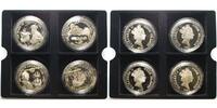 Cook Inseln 100 Dollar x 4<br>5 oz. x 4 Die grössten und schwersten Silbermünzen der Welt, <b>zus. 20 oz.- 500 J.Amerika
