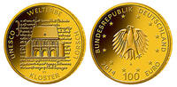 Deutschland 100 Euro 15,55g fein 28 mm Ø Kloster Lorsch, UNESCO Welterbe, Prägestätte J, sofort lieferbar!!