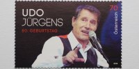 Österreich 0,70 Cent 80. Geburtstag von "Udo Jürgens" Sonderbriefmarke Foto