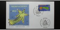 Deutschland 0,60 Cent <br> plus 30 Cent Weihnachten "2014" Ersttagsbrief (FDC) ,<b>nassklebend,</b> Stempel "Glocke" Foto