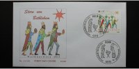 Deutschland 0,58 Cent <br> plus 27 Cent Weihnachten "2013" Ersttagsbrief (FDC) ,<b>nassklebend,</b> Stempel "Bethlehem" Foto